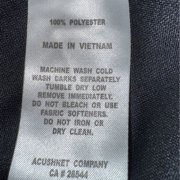 FootJoy Black Golf Polo Shirt Men’s Size- Medium - Red Collar Trim & Tree Logo - Picture 4 of 12